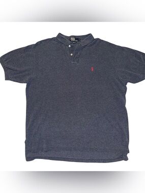 Polo Ralph Lauren Mens XL Blue Heather Short Sleeve Pony Logo Polo Shirt